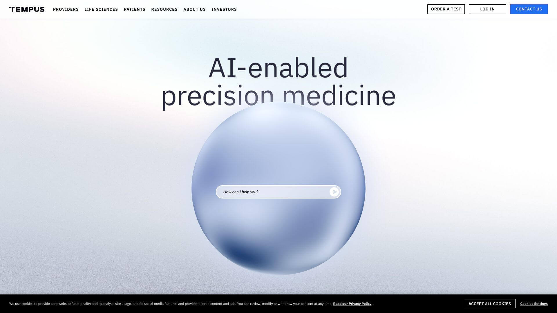 Tempus AI screenshot