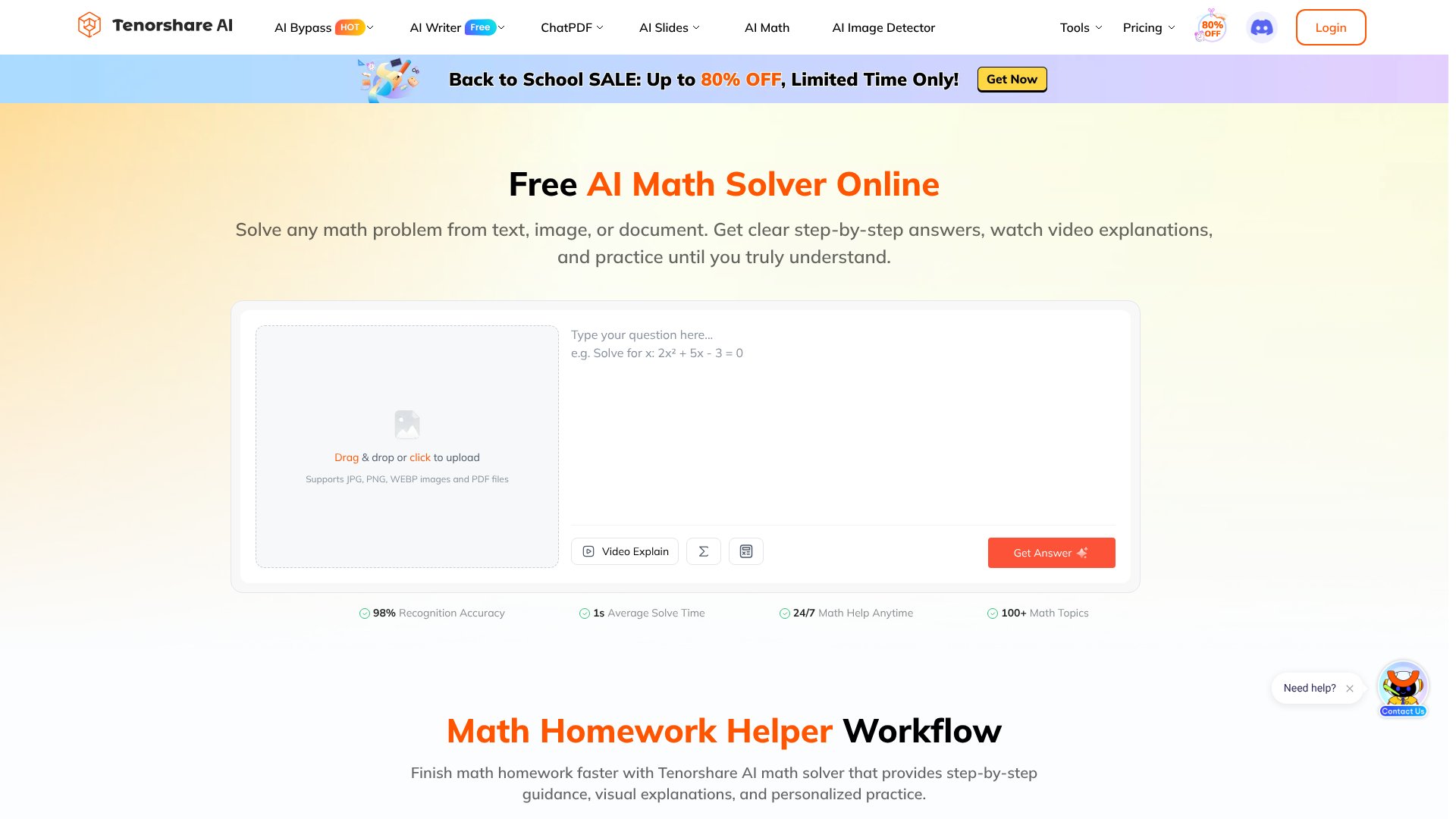 Tenorshare AI Math screenshot