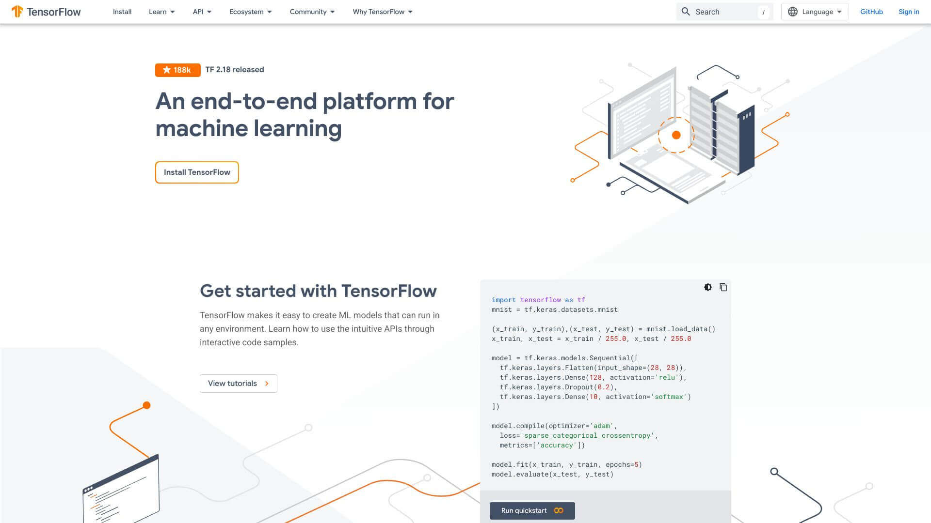 TensorFlow screenshot