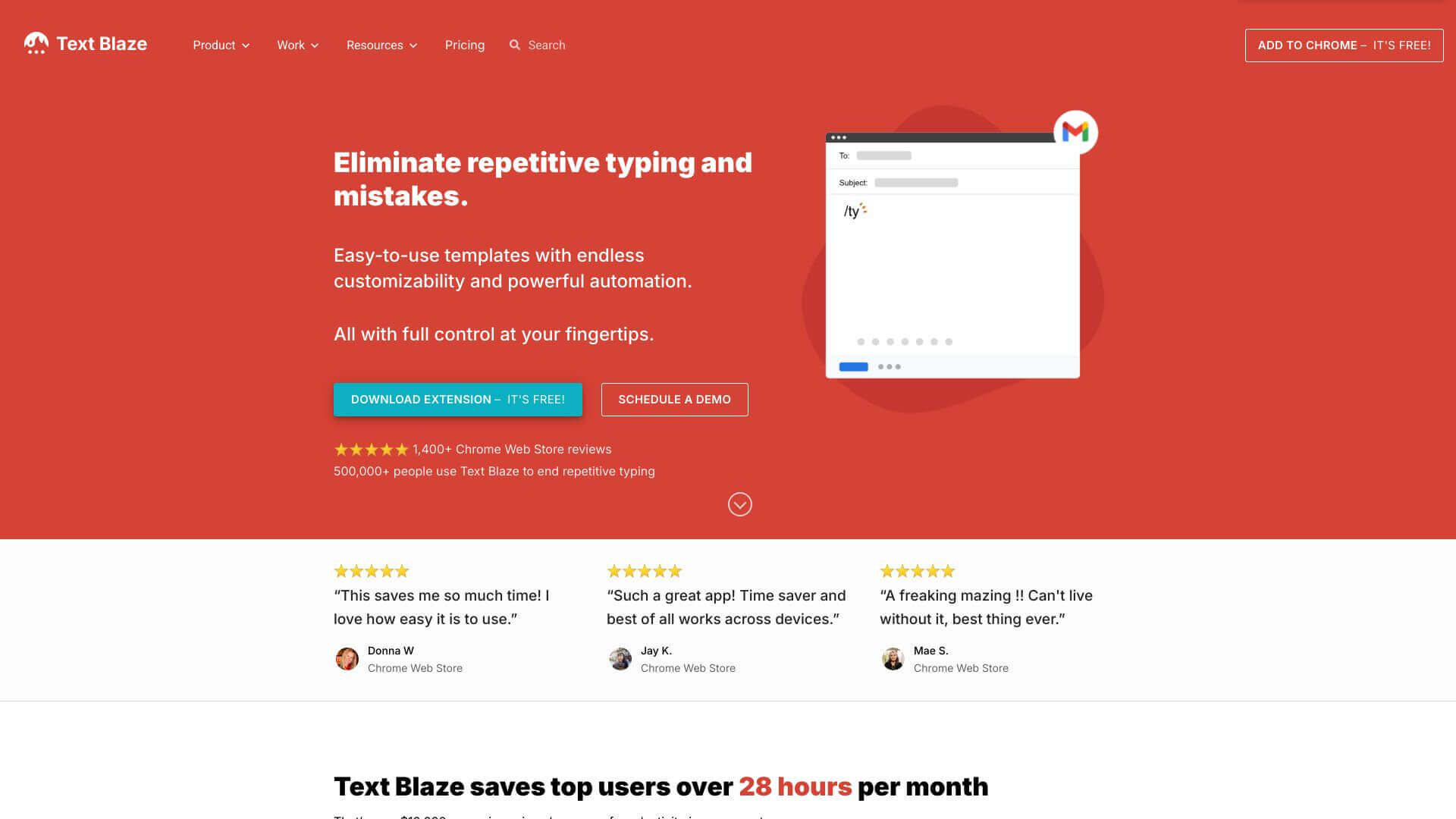Text Blaze screenshot