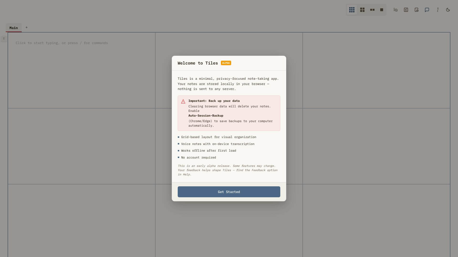 Tiles screenshot