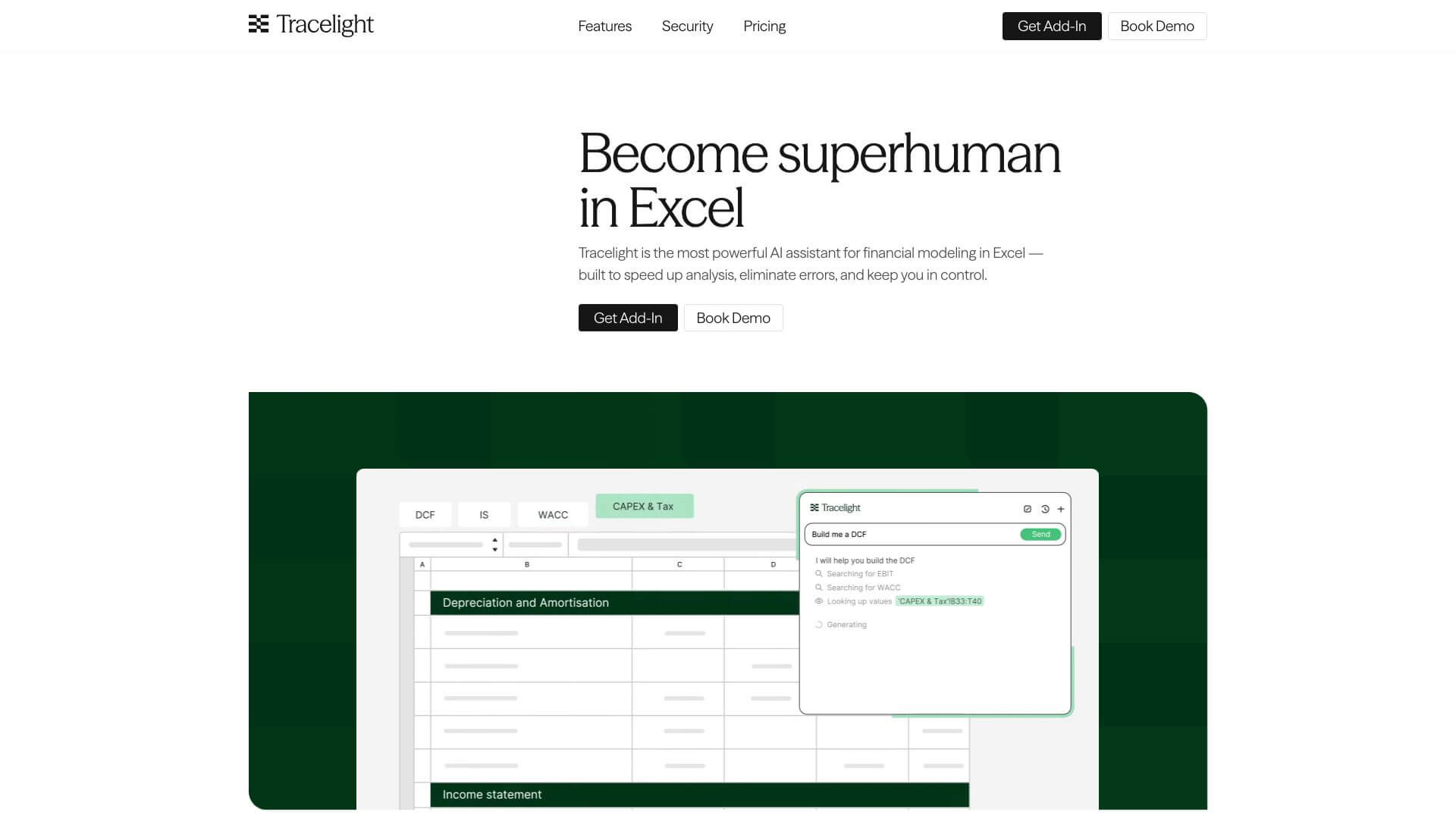 Tracelight screenshot