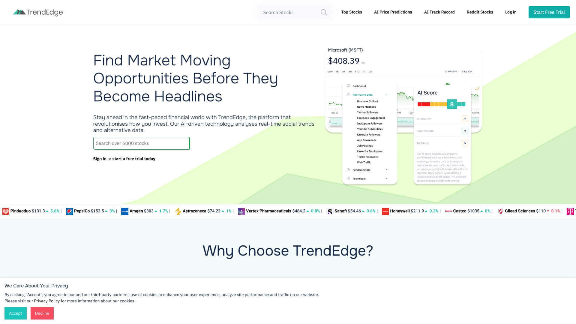 TrendEdge screenshot
