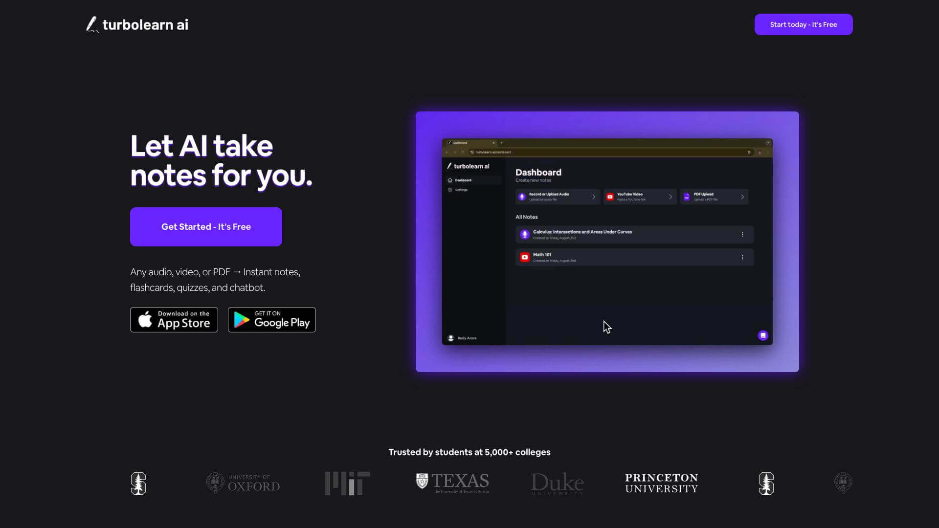 TurboLearn screenshot