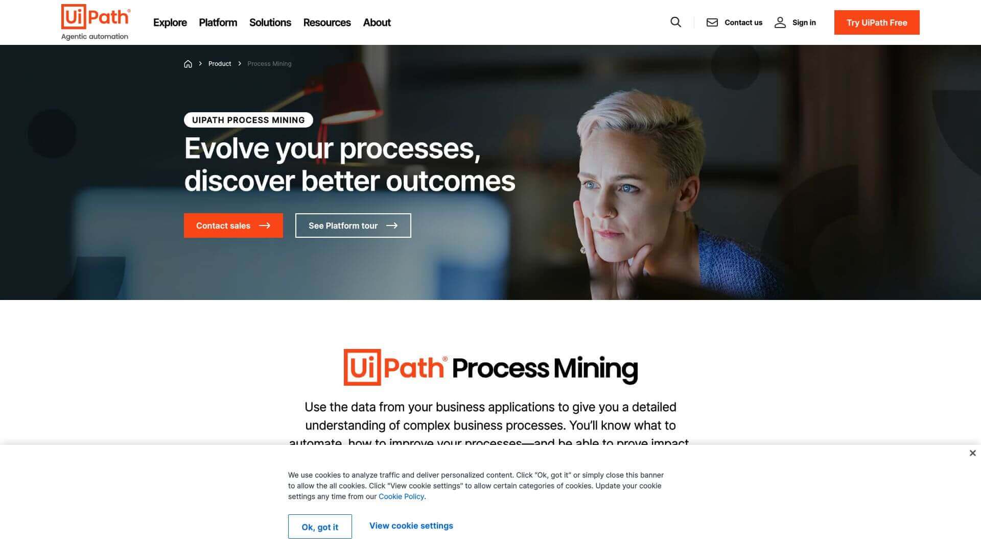 UiPath Process Mining screenshot