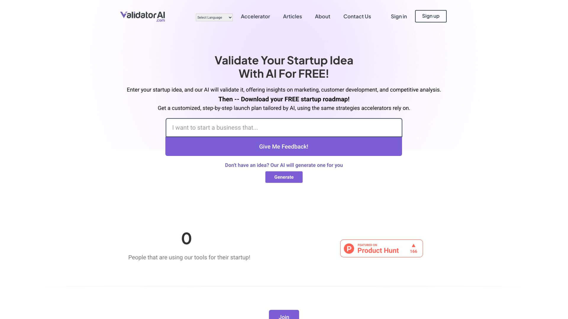 Validator AI screenshot