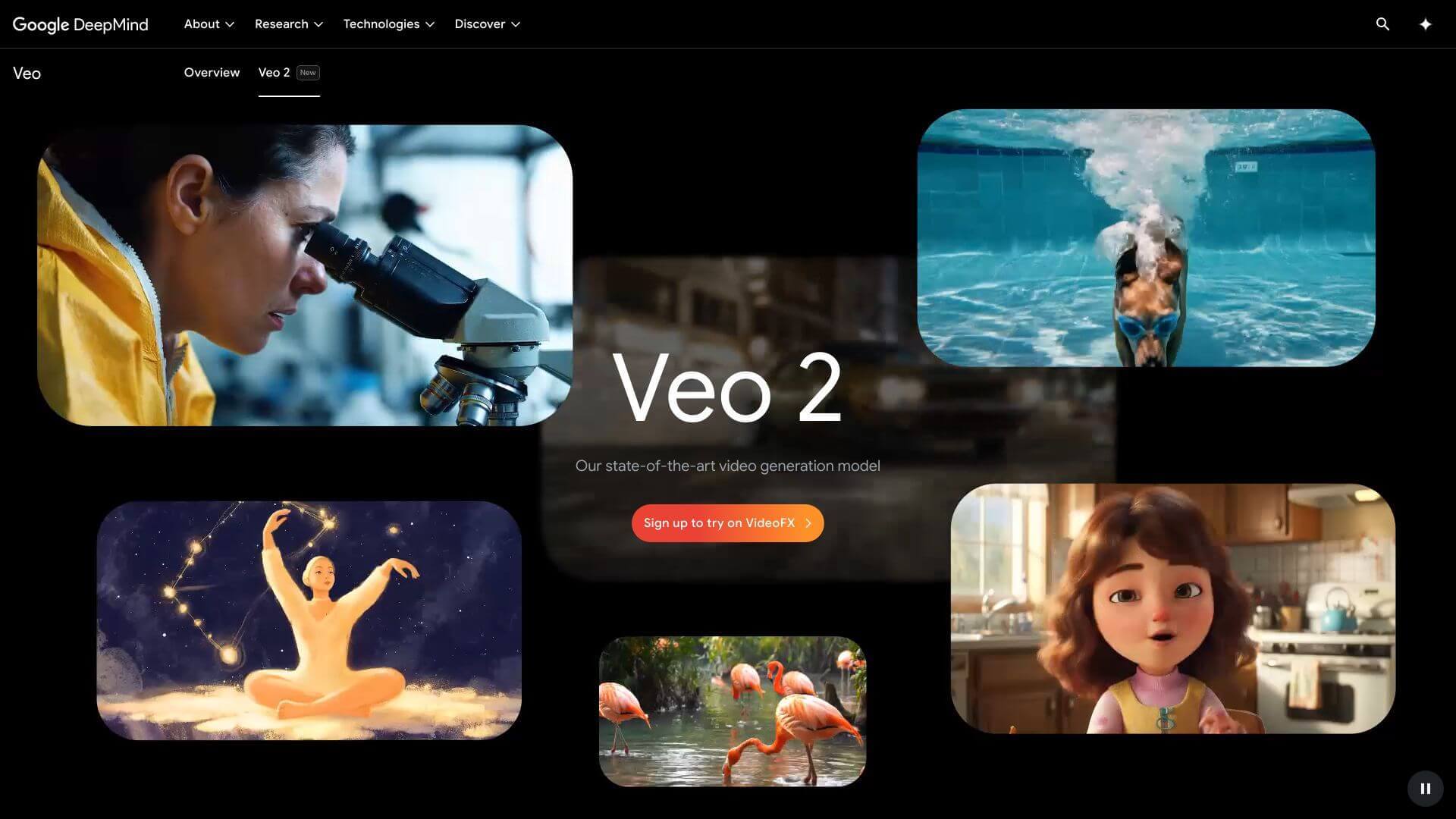 Veo - Google DeepMind screenshot