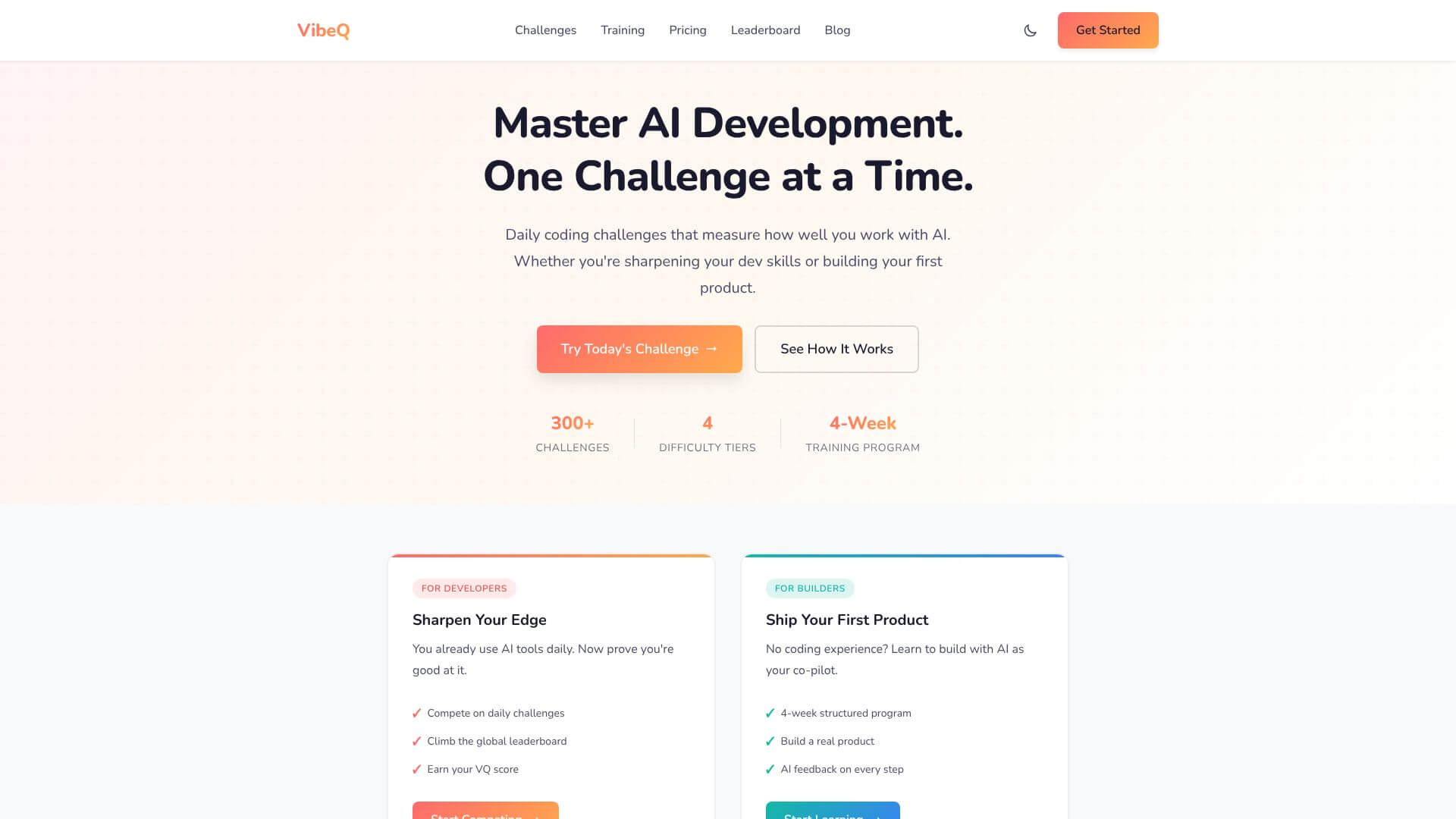 VibeQ - Vibe Code Challenge and Training screenshot