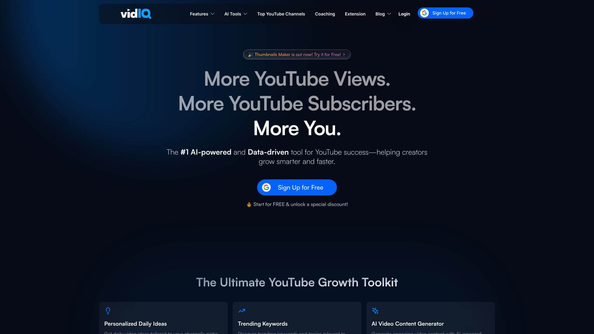 VidIQ screenshot