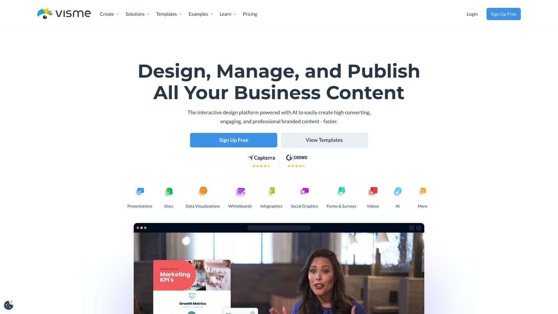 Visme screenshot