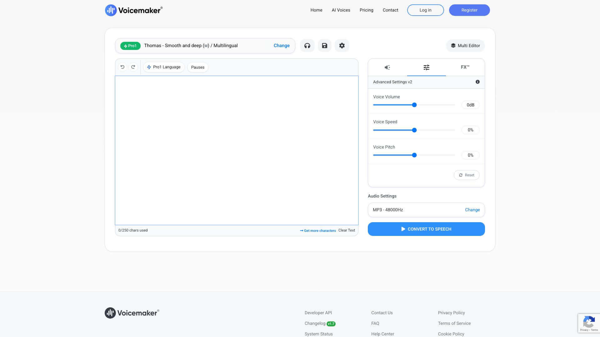 Voicemaker screenshot