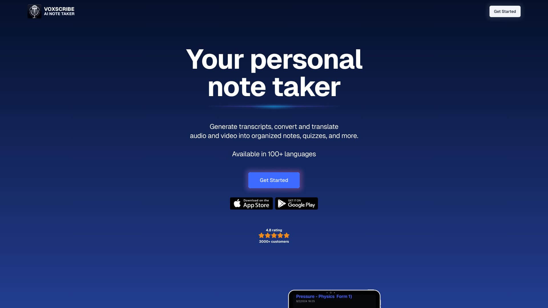 Voxscribe: AI Note Taker screenshot