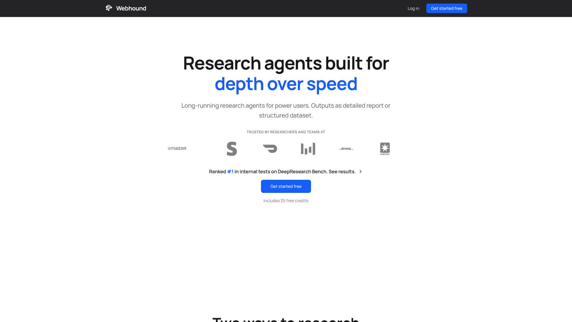 Webhound Reports screenshot