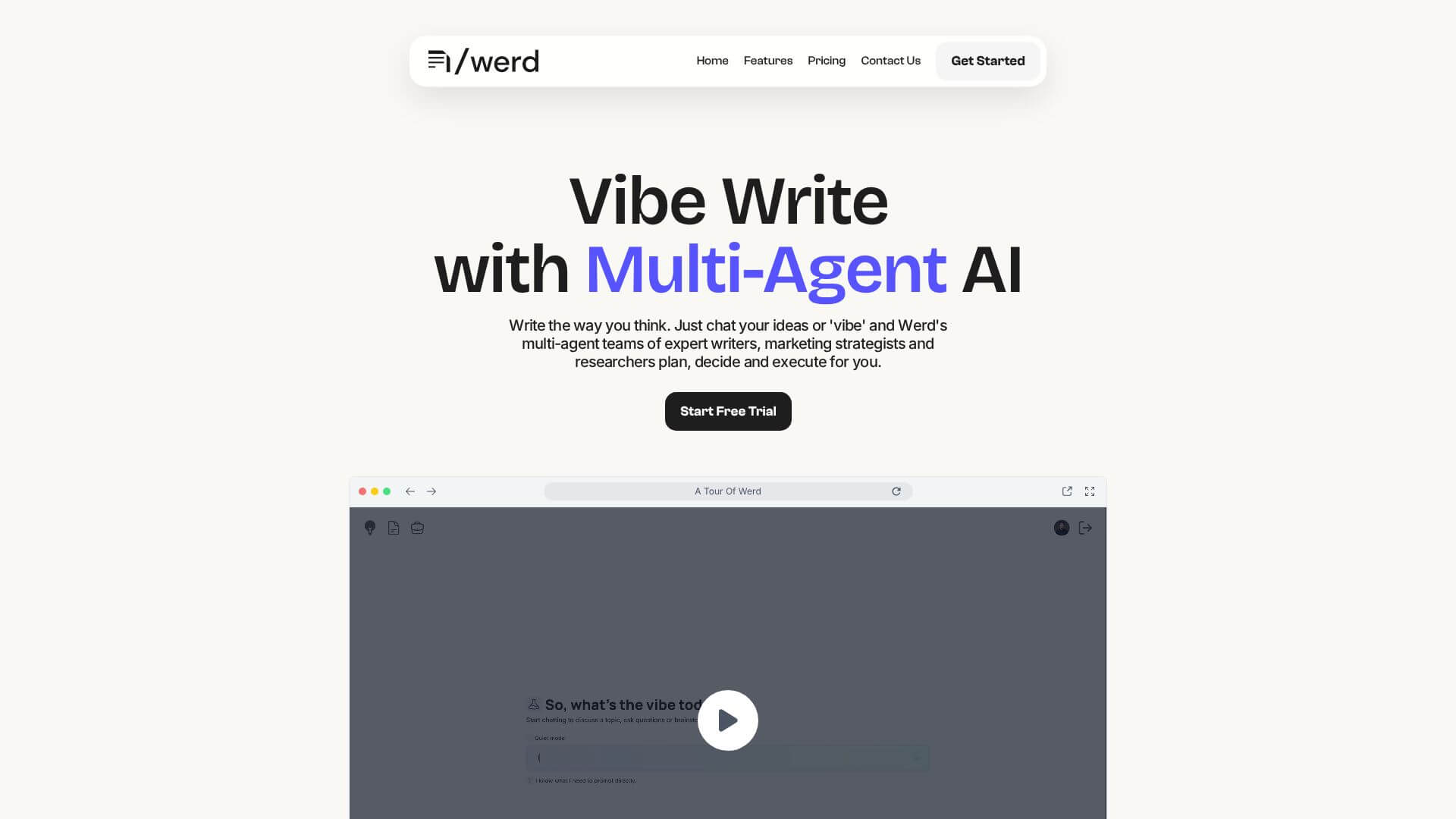 Werd - Vibe Write with Multi-agent AI screenshot