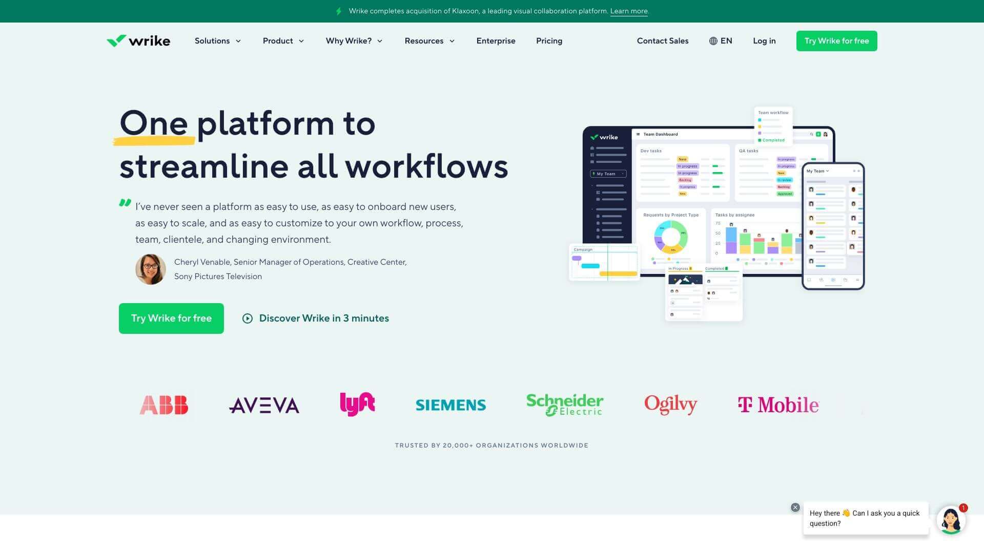 Wrike screenshot