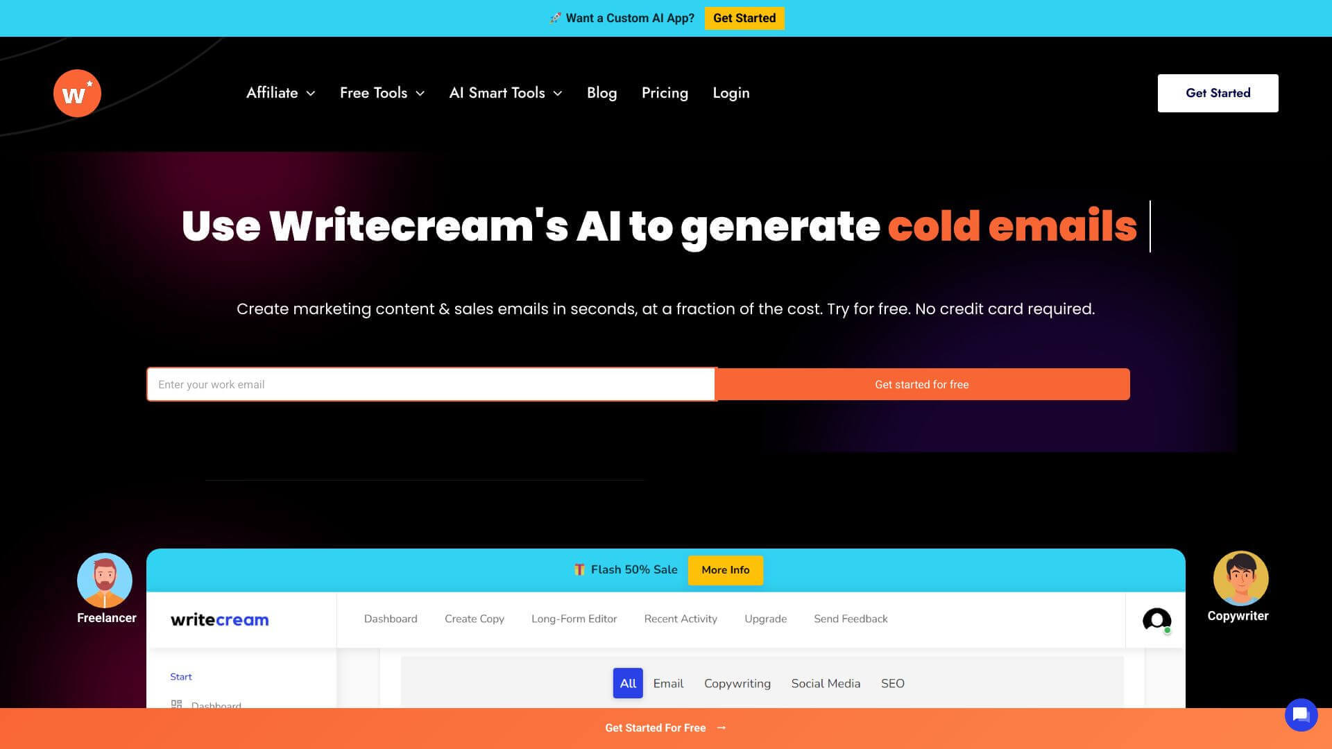 Writecream screenshot