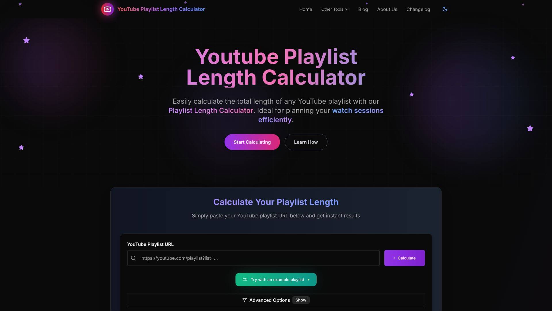 Youtube Playlist Length Calculator screenshot